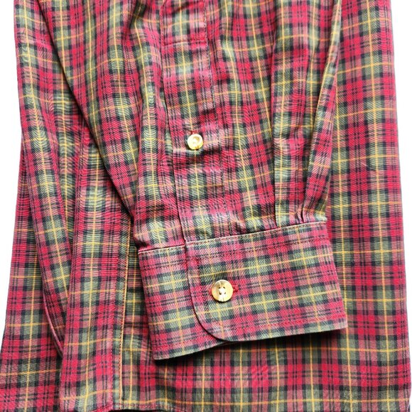 LL Bean Plaid Shirt Men's Large Regular Wrinkle Resistant Long Sleeve Button Up - Picture 9 of 9